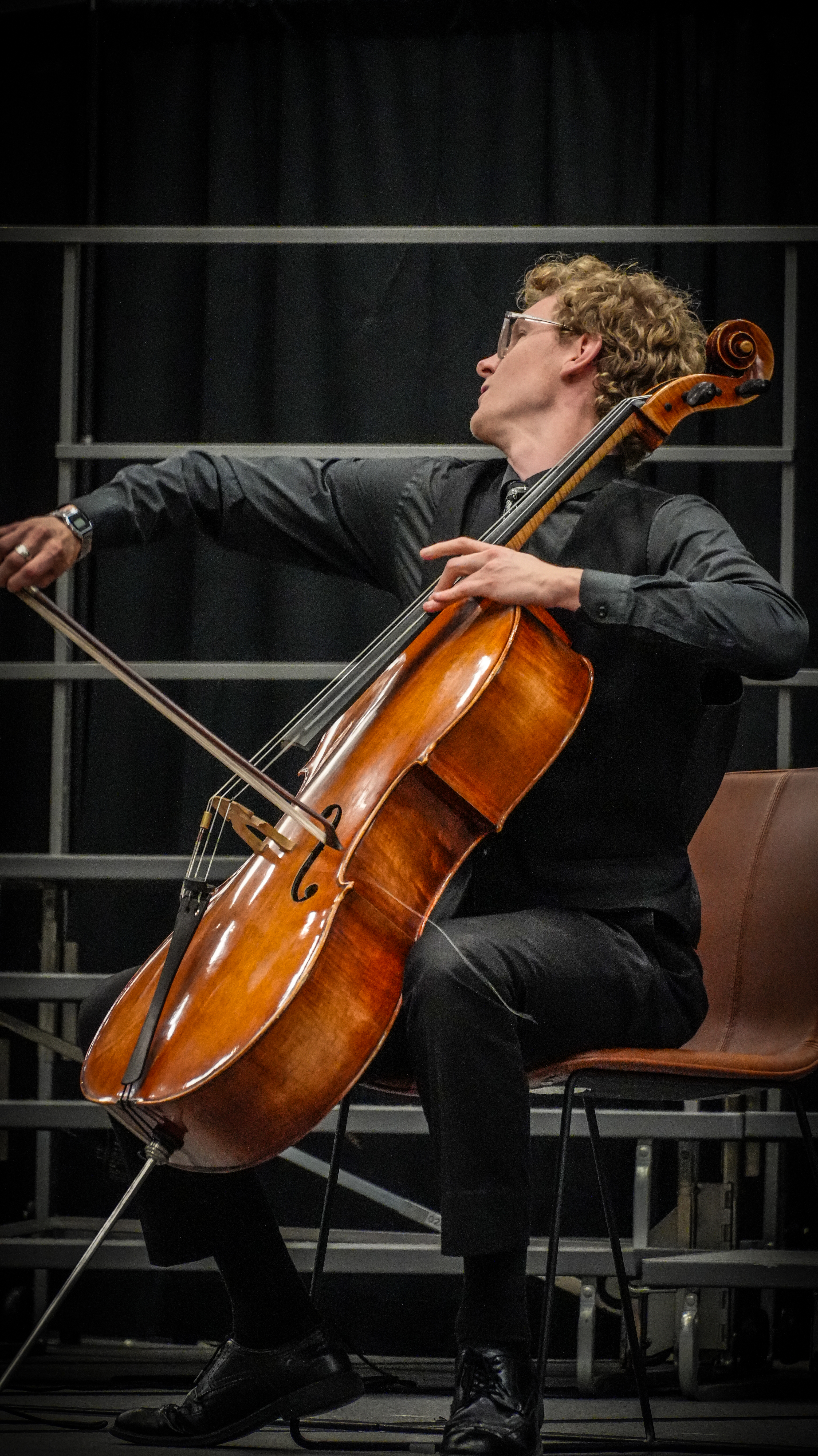 Vertical portrait style frame with dramatic lighting